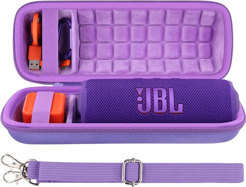 Baval Hard Portable Case Compatible With JBL Flip 7 Portable Wireless Bluetooth Waterproof Speaker(Purple Case) - Image 2
